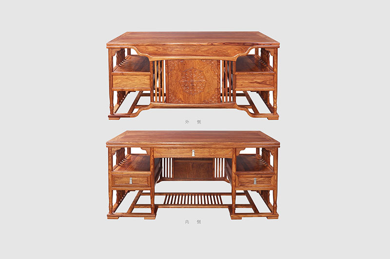 万州中式家居装饰书房桌椅组合家具效果图